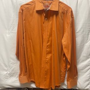 Men’s Robert Graham Orange Button Down 2XL